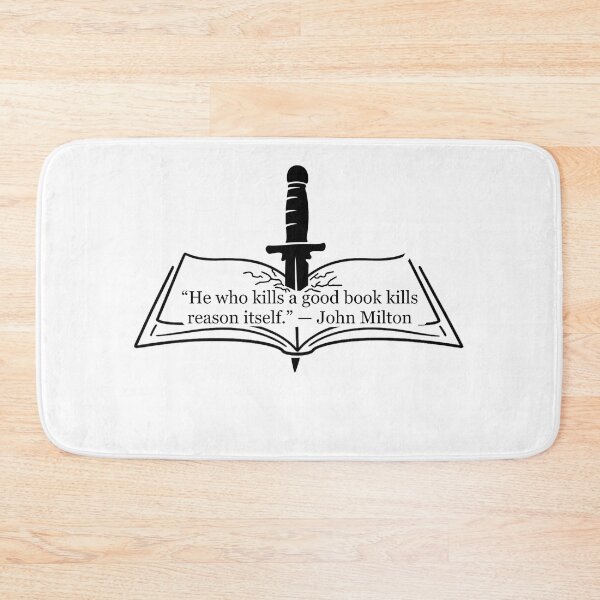 Item preview, He Who Kills a Good Book Kills Reason Itself — John Milton Quote designed and sold by The Prose Atelier.