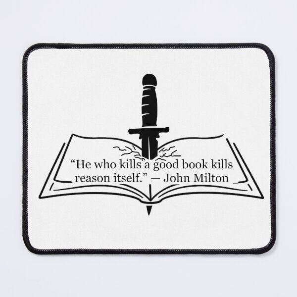 Item preview, He Who Kills a Good Book Kills Reason Itself — John Milton Quote designed and sold by The Prose Atelier.