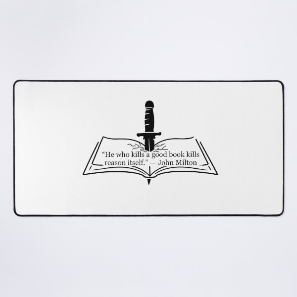 Item preview, He Who Kills a Good Book Kills Reason Itself — John Milton Quote designed and sold by The Prose Atelier.