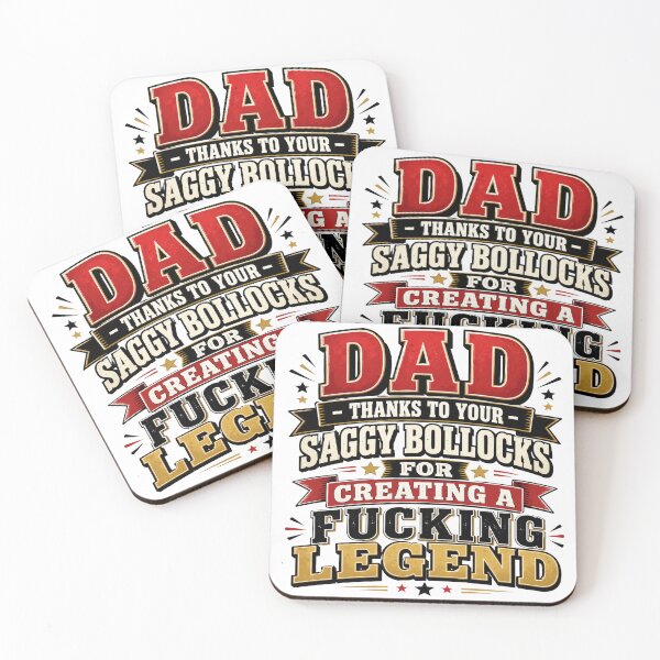 Item preview, Dad Thanks To Your Saggy Bollocks Funny Crude Father’s Day Quote designed and sold by UrbanKangaroo.