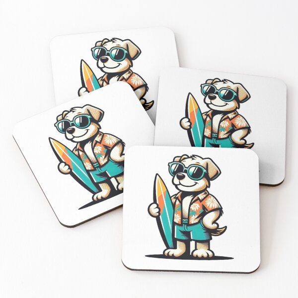 Item preview, Retro Dog Surfing designed and sold by Retro@nimals.