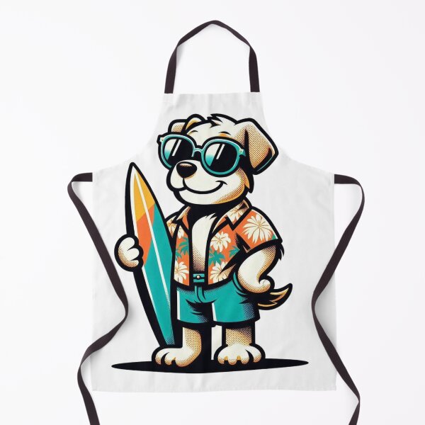 Item preview, Retro Dog Surfing designed and sold by Retro@nimals.