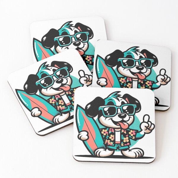 Item preview, Retro Dog Surfing designed and sold by Retro@nimals.