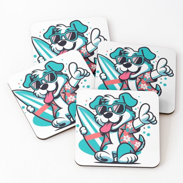 Item preview, Retro Dog Surfing designed and sold by Retro@nimals.