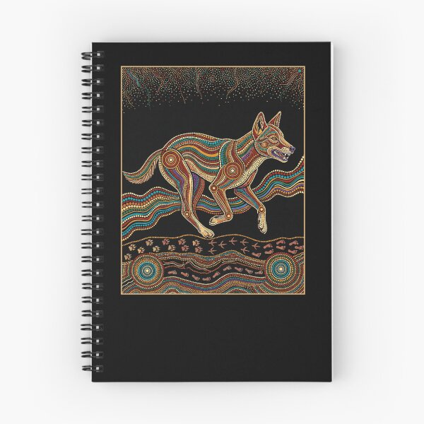 Item preview, Ochre Apex: Dingo (Canis dingo) Aboriginal-style X-Ray Art Print designed and sold by FreiherrPK.