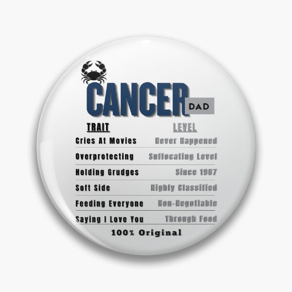Item preview, Cancer Dad Traits - Humorous Zodiac Father's Day Gift designed and sold by ZenWealthDesign.