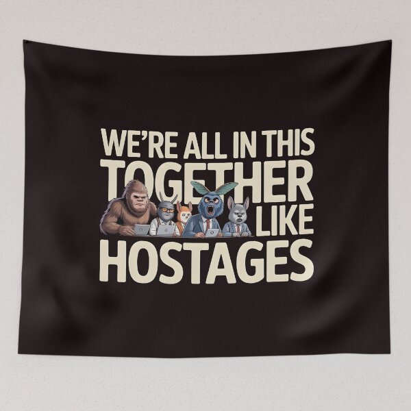 Item preview, We're All in This Together Like Hostages Sarcastic – Funny Bigfoot Introvert Paranormal Animals Design designed and sold by Redgiant87x.