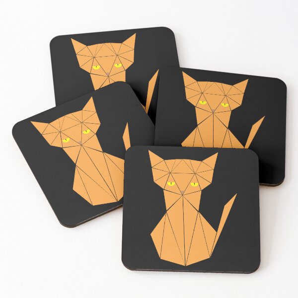 Item preview, Geometric Cat, Orange designed and sold by NNAANN.