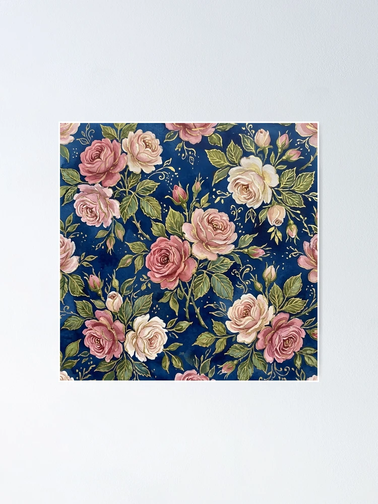 Thumbnail 1 of 3, Poster, Vintage Roses designed and sold by GraphicsClub.