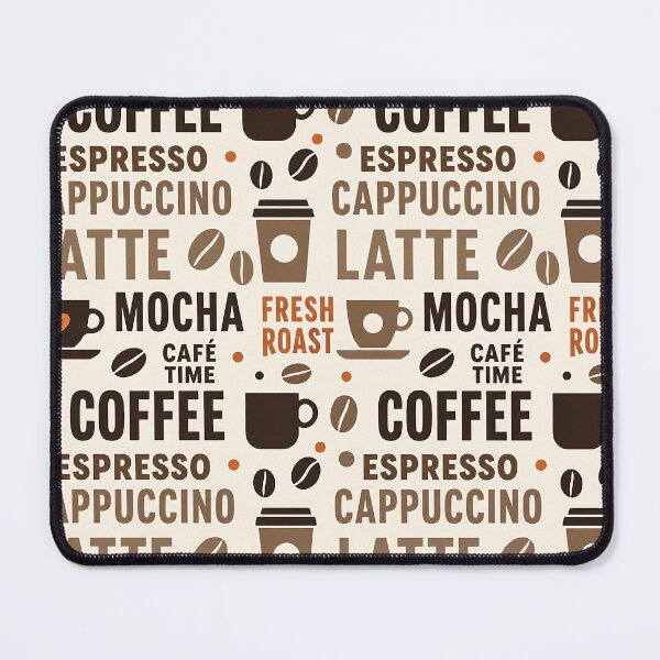Item preview, Cozy Coffee Typography Pattern designed and sold by FunnyTeeByMe.