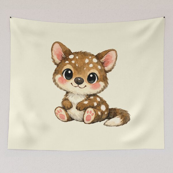 Item preview, Arboreal Assassin: Tiger Quoll (Dasyurus maculatus) Vintage Wildlife Print designed and sold by FreiherrPK.