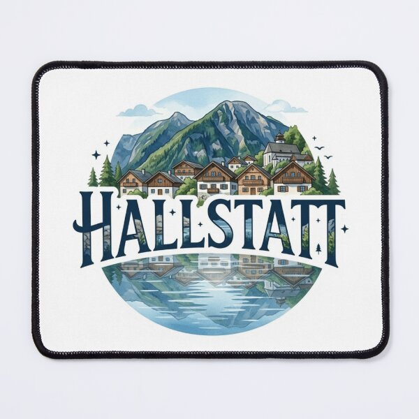 Item preview, Hallstatt Alpine Lake Sticker designed and sold by Imaginarium of Chaos falcon88 .