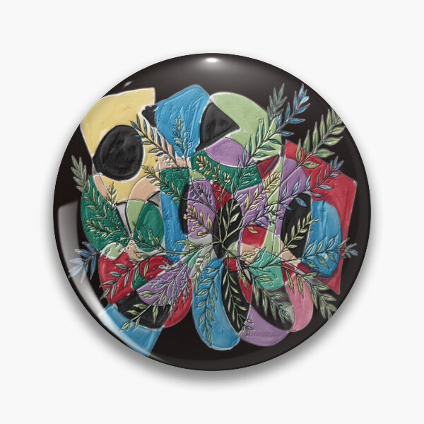 Item preview, Abstract Collision Botanical BR diffused colorful geometric abstract design designed and sold by SmashingDeals.