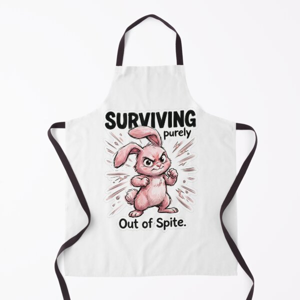 Item preview, Surviving Purely Out Of Spite – Funny Angry Bunny Sarcasm Gift designed and sold by StillWildink.