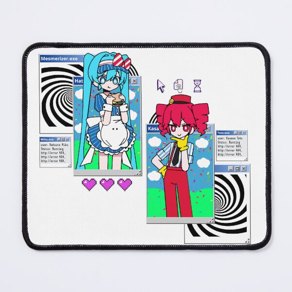 Item preview, Mesmerizer.exe – Retro Vocaloid Aesthetic UI | hatsune miku and kasane teto Glitch Design designed and sold by Italkam.