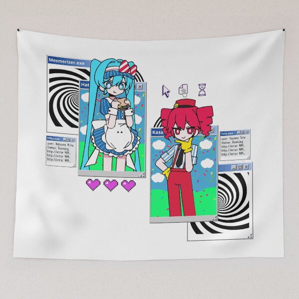 Item preview, Mesmerizer.exe – Retro Vocaloid Aesthetic UI | hatsune miku and kasane teto Glitch Design designed and sold by Italkam.