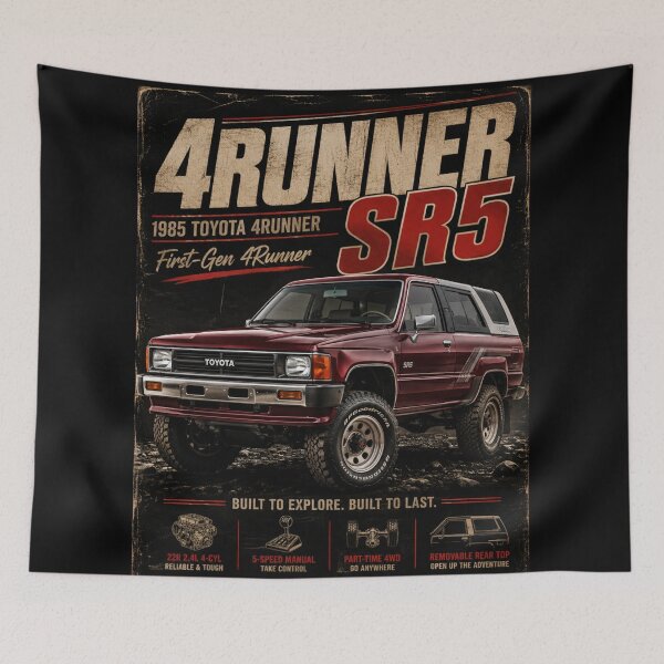 Item preview, 1985 Toyota 4Runner SR5 First Generation Classic Off-Road Truck Vintage Art designed and sold by TheArtOfCar.