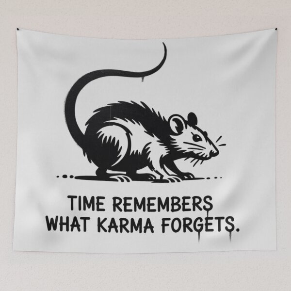 Item preview, Banksy Rat - Time remembers what karma forgets. designed and sold by 123ks.