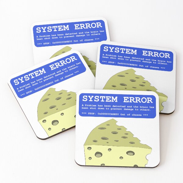 Item preview, System Error: Out of cheese (with a picture of cheese) designed and sold by LittleGreyMan2026.
