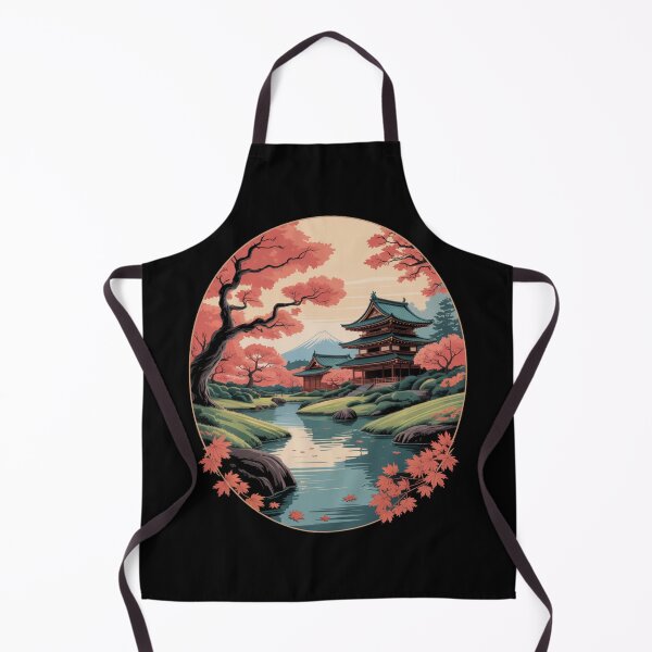 Item preview, Japanese Garden Mount Fuji Autumn Maple Pagoda River T-Shirt designed and sold by DarylWelsh2024.