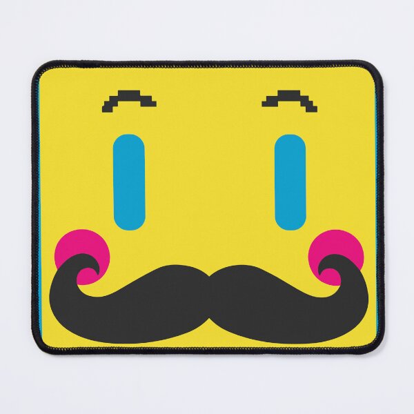 Item preview, Retro 8-Bit Mustache Pixel Face designed and sold by ImStickerHappy.