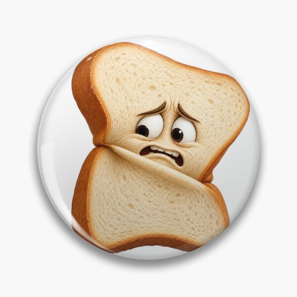 Item preview, Sad Bread Loaf Funny Worried Toast Character designed and sold by jgvisualarts.