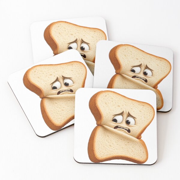 Item preview, Sad Bread Loaf Funny Worried Toast Character designed and sold by jgvisualarts.