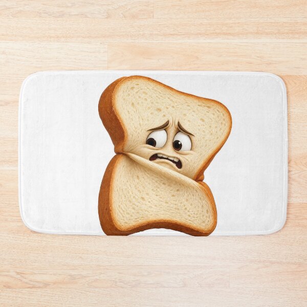 Item preview, Sad Bread Loaf Funny Worried Toast Character designed and sold by jgvisualarts.