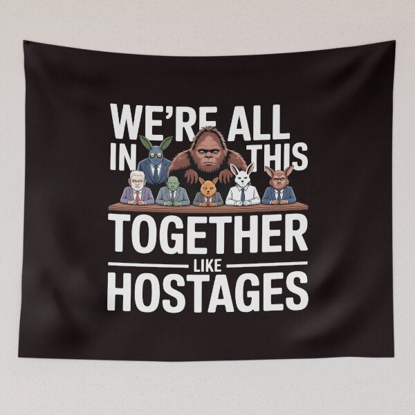 Item preview, We're All in This Together Like Hostages Sarcastic – Dark Humor Paranormal Animals designed and sold by Redgiant87x.