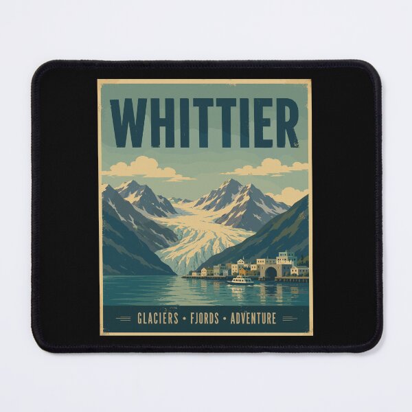 Item preview, Whittier Alaska (USA), Vintage Art Travel Landscape designed and sold by MaateoDesign.