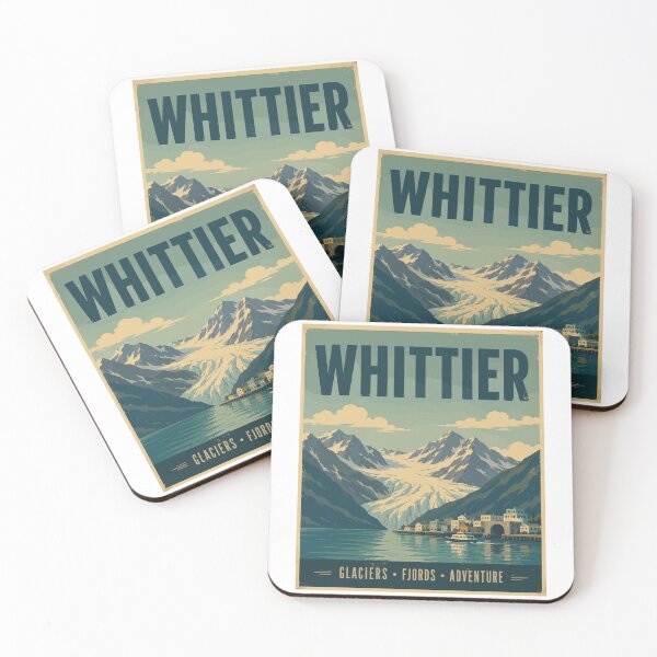 Item preview, Whittier Alaska (USA), Vintage Art Travel Landscape designed and sold by MaateoDesign.