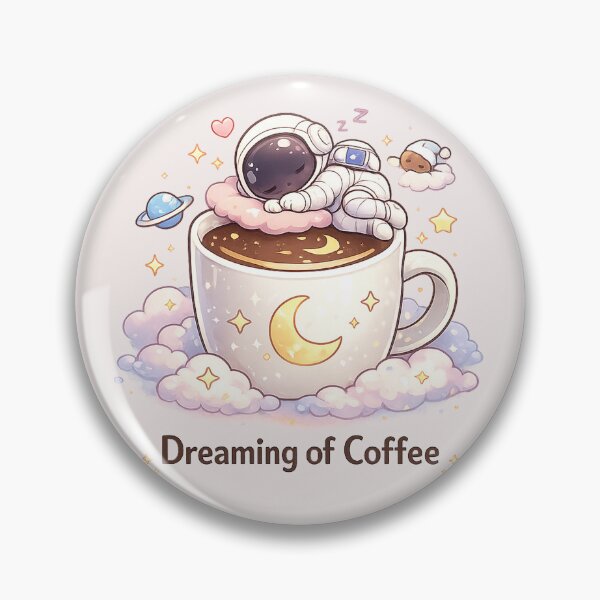 Item preview, Kawaii Sleeping Astronaut Dreaming of Coffee Mug designed and sold by LayercraftArt.