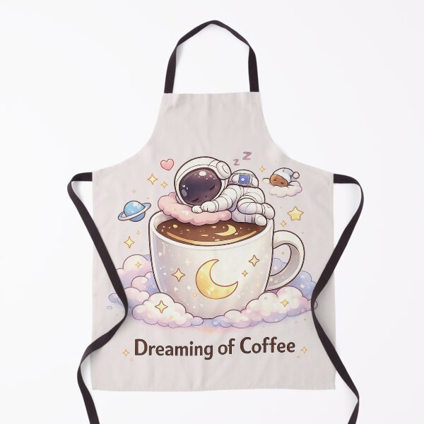 Item preview, Kawaii Sleeping Astronaut Dreaming of Coffee Mug designed and sold by LayercraftArt.