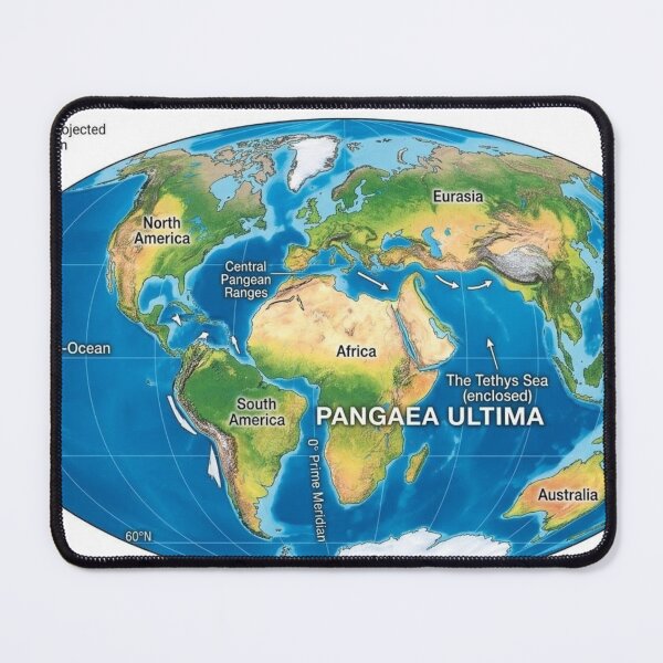 Item preview, Supercontinent World: Pangaea Ultima Geography designed and sold by Uniqueartai.