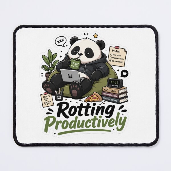 Item preview, Rotting Productively Panda Sticker designed and sold by PixoNest.