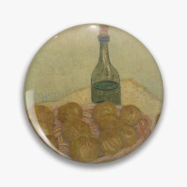 Item preview, Basket of Lemons and Bottle by Vincent van Gogh: Post Impressionist Kitchen Art designed and sold by artofuniverse.