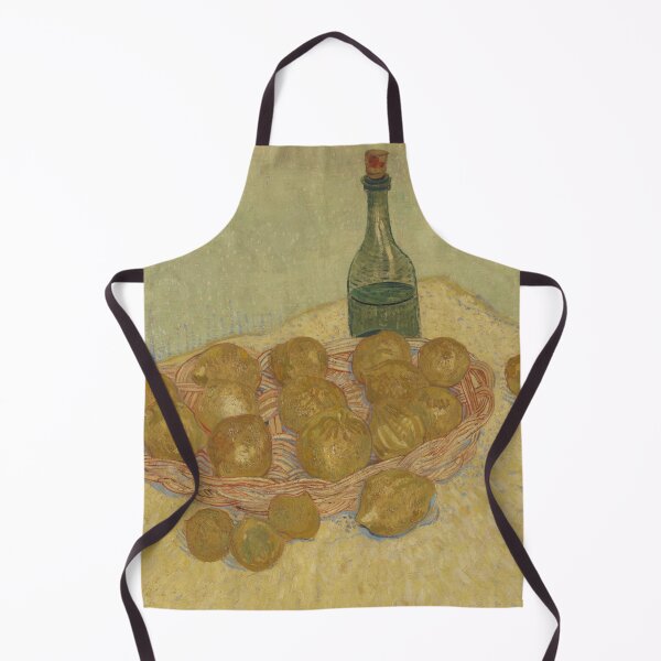 Item preview, Basket of Lemons and Bottle by Vincent van Gogh: Post Impressionist Kitchen Art designed and sold by artofuniverse.