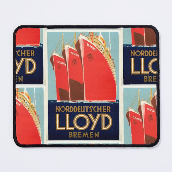 Item preview, Vintage Art Deco Ocean Liner Poster | Norddeutscher Lloyd Bremen | Columbus Europa & Bremen Ships | Nautical Wall Art designed and sold by artofuniverse.