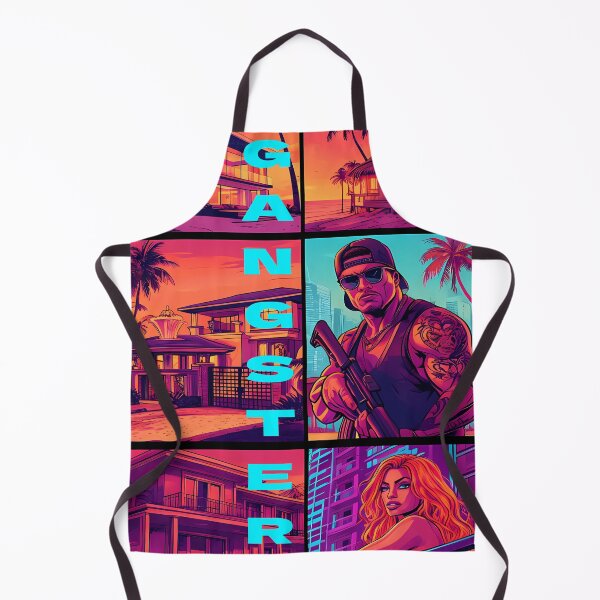 Item preview, GANGSTER STORIES - Neon Comic Panel Gaming Art designed and sold by Modern Nest Art.