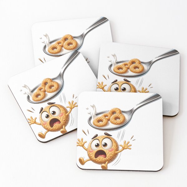 Item preview, Shocked Cereal Character Falling Off Spoon designed and sold by jgvisualarts.