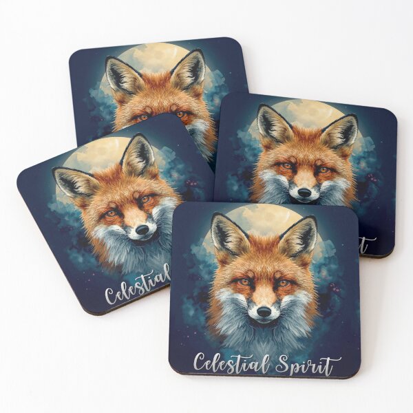 Item preview, Celestial Spirit Fox Watercolor Moon Forest Animal Aesthetic T-Shirt designed and sold by Biedroneczka.