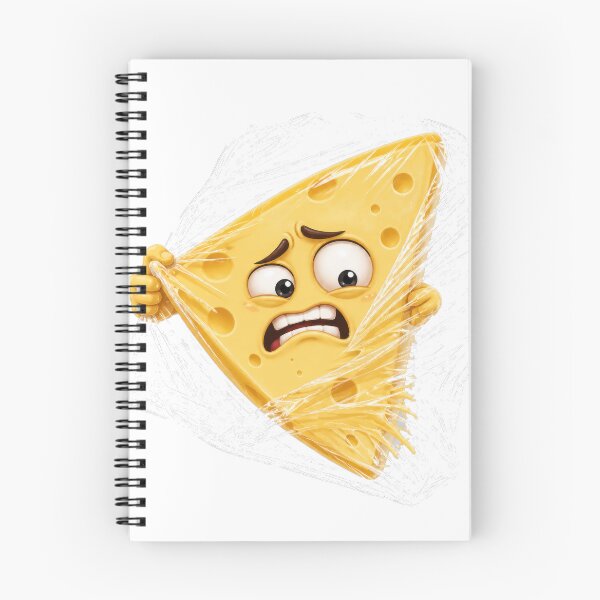 Item preview, Anxious Cheese Slice Cartoon Character Wrapped in Plastic designed and sold by jgvisualarts.