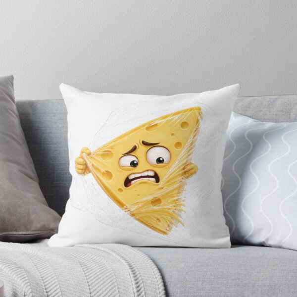 Item preview, Anxious Cheese Slice Cartoon Character Wrapped in Plastic designed and sold by jgvisualarts.
