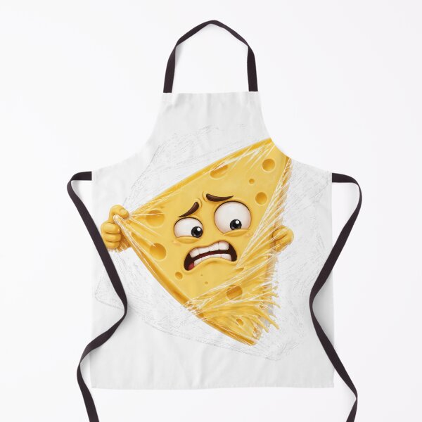 Item preview, Anxious Cheese Slice Cartoon Character Wrapped in Plastic designed and sold by jgvisualarts.