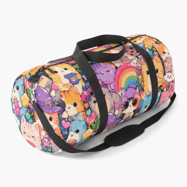 Item preview, Cute Cozy Cats Pattern – Rainbow Magical Cat Artwork designed and sold by Aramdesing.