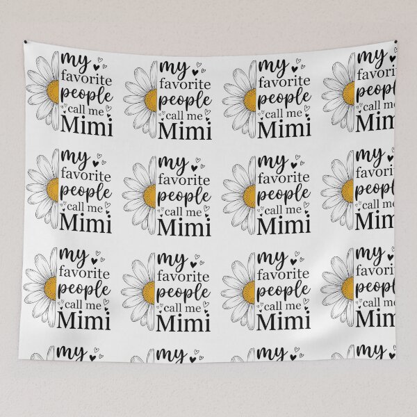 Item preview, My Favorite People Call Me Mimi – Cute Daisy Mimi Grandmother Gift Design designed and sold by DoodloraStudio.