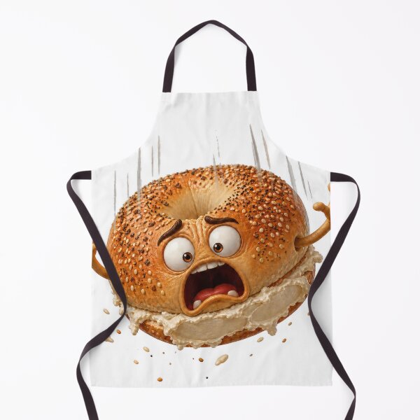 Item preview, Scared Bagel Smash Funny Food Character designed and sold by jgvisualarts.