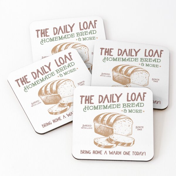 Item preview, The Daily Loaf Homemade Bread Vintage Cottage Kitchen Bakery Design designed and sold by Little Foot Farm Merch Shop.