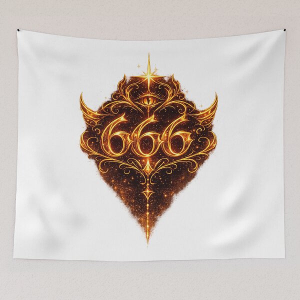 Item preview, Golden Angel Number 666 Divine Energy designed and sold by HiteshArt111.
