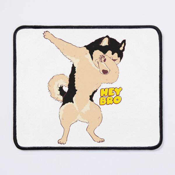 Item preview, Funny Dabbing Husky Dog | Hey Bro Meme Puppy Cartoon Art designed and sold by Pandey14.